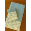 Corredocasa Set Asciugamani Bagno, Made in Italy - Coppia Asciugamani 1+1 in Spugna 450 gr con Pizzo in Puro Cotone 100% - Asciugamano e Ospite Morbida e Soffice con Frangia Annodata (Verde Acqua)