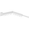 S.I.C Stendibiancheria da Parete Pieghevole, Girevole a 2 Sezioni, Salvaspazio per Balcone e Lavanderia, Alluminio (Bianco, 90cm)
