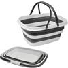 Magazzini GM MagazziniGM Linea Compact Salvaspazio SECCHIO CATINO BACINELLA CESTO PORTABIANCHERIA Pieghevoli (CESTO PORTABIANCHERIA 8,5lt - 38,5 X 28 X 17,5 cm)