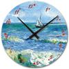 Giallobus - Orologio Linea Basic - Vincent Van Gogh - Il mare a Les Saintes Maries - Legno Mdf - Basic 30x30 - Meccanismo silenzioso - Pronto da appendere - Orologi moderni