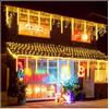 Generic Luci solari natalizie per esterni, 10 tubi LED a 360 gradi, 30 cm, impermeabili, con spina, colore: giallo, plug-in 50 cm