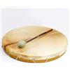 Terré Tamburo sciamano Ø 50 cm - in set MYSEVENDO - Telaio multistrato in legno di mogano (Legal Wood) rotondo pelle di capra Shaman Drum Goat Skin con bacchetta in omaggio