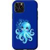Ocean Aesthetic Decor Custodia per iPhone 11 Pro Carino Polpo Cartoon Teal Blu Mare Subacqueo Bella