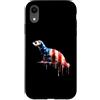 Paint Dripping Patriotic 4th of July US Custodia per iPhone XR Furetto Bandiera Americana USA Drip Graffiti Amante Patriottismo