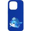 Ocean Aesthetic Decor Custodia per iPhone 15 Pro Carino Balena Cartoon Teal Blu Mare Subacqueo Bella