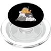 Cute Meowtain Kitty Pile Anime Cat Gifts Pile Cats Anime Gatto Montagna Pile Di Gatti Kawaii Chibi Kitty PopSockets PopGrip per MagSafe
