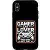 Cat Gaming Controller Lover Custodia per iPhone X/XS Gamer Cat Lover Premi Start Pet Cat