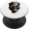 84 Pixel Design Tech Skull Futuristic Mechanical Skull Bot Future Technology PopSockets PopGrip Adesivo
