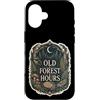 Jimbeels Custodia per iPhone 16 Old Forest Hours bosco felci funghi