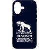 Funny Paleontology Big Cat Prehistoric C Custodia per iPhone 17 Dente a sciabola Tiger Evolution Reset Vintage Umorismo amante degli animali