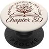 Bookish Bookworms & Novel Writers Age Wo Capitolo 80 - Lettori di libri Flower Lovers 80 ° compleanno ragazze PopSockets PopGrip Adesivo