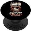 Matching Monterey Beach California Vacat Pattinatore a rotelle Forever Monterey Beach California Roller PopSockets PopGrip Adesivo