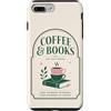 Coffee and Bookis Themed Apparels Women Custodia per iPhone 7 Plus/8 Plus Caffè Libri Lettura Libro Amante Bibliofilo Reader