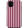 Burgundy Pink Y2K Stripe Aesthetic Custodia per iPhone 11 Design estetico retrò con motivo a righe rosa bordeaux Y2K