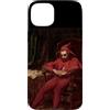 Art Pop Mobile Gallery Custodia per iPhone 15 Plus Sad Court Jester Stancyk Seduto Polacco Rosso Fool Belle Arti