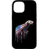 Paint Dripping Patriotic 4th of July US Custodia per iPhone 15 Furetto Bandiera Americana USA Drip Graffiti Amante Patriottismo