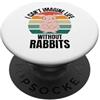 Retro I Can't Imagine Life Without Rabbi Conigli carini retrò I Can't Imagine Life Without Conigli PopSockets PopGrip Adesivo