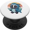 Funny Animal Shark Lover Gifts Skunk in Shark Costume Animal Lover PopSockets PopGrip Adesivo