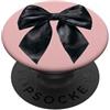 pink cute theme Girly || Fiocco Acquerello || Coquette || Fiocco Estetico Nero PopSockets PopGrip Adesivo