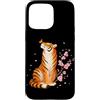 Sakura Cherry Blossom Japan Culture Art Custodia per iPhone 15 Pro Max Cherry Blossom Tiger Giapponese Sakura Anime Estetica Giappone
