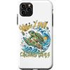 Forofo 100 Custodia per iPhone 11 Pro Max Divertente tropicale Surfing Sea Turtle Summer Beach Vacation