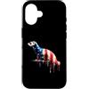 Paint Dripping Patriotic 4th of July US Custodia per iPhone 16 Furetto Bandiera Americana USA Drip Graffiti Amante Patriottismo