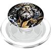 Wholesome Sketch Co Zeus Fulmine Dio greco Mitologia Tempesta Potenza Ritratto Arte PopSockets PopGrip per MagSafe