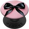 pink cute theme Girly || Fiocco Acquerello || Coquette || Fiocco Estetico Nero PopSockets PopGrip Adesivo