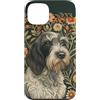 Vintage Dog Designs Custodia per iPhone 13 Wirehaired che punta Grifone nel giardino vittoriano