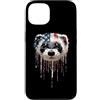 Paint Dripping Patriotic 4th of July US Custodia per iPhone 13 Furetto Bandiera Americana USA Drip Graffiti Amante Patriottismo