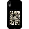 Cat Gaming Controller Lover Custodia per iPhone XR Gamer Cat Lover Premi Start Pet Cat