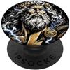 Wholesome Sketch Co Zeus Fulmine Dio greco Mitologia Tempesta Potenza Ritratto Arte PopSockets PopGrip Adesivo