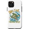 Forofo 100 Custodia per iPhone 11 Pro Divertente tropicale Surfing Sea Turtle Summer Beach Vacation