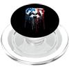 Paint Dripping Patriotic 4th of July US Furetto Bandiera Americana USA Drip Graffiti Amante Patriottismo PopSockets PopGrip per MagSafe