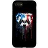Paint Dripping Patriotic 4th of July US Custodia per iPhone SE (2020) / 7/8 Furetto Bandiera Americana USA Drip Graffiti Amante Patriottismo
