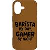 Official Coffee Shop Gifts Custodia per iPhone 17 Barista di giorno Gamer di notte Divertente Caffetteria Baristi