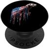 Paint Dripping Patriotic 4th of July US Furetto Bandiera Americana USA Drip Graffiti Amante Patriottismo PopSockets PopGrip Adesivo