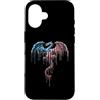 Paint Dripping Patriotic 4th of July US Custodia per iPhone 16 Fantasy Dragon Bandiera Americana USA Drip Graffiti Amante