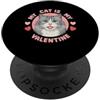 Maine Coon Kitten Lover PS Il mio gatto è il mio San Valentino Maine Coon. Amante delle zampe PopSockets PopGrip Adesivo