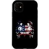 Paint Dripping Patriotic 4th of July US Custodia per iPhone 11 Flying Spaghetti Monster FSM Pastafari Bandiera Americana Drip