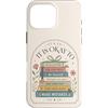 Books Over People Co Custodia per iPhone 16 Pro Max Citazione sulla salute mentale Ispirazione floreale della pila di libri
