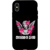 Angelic Riot Punk Goth Aesthetic Angel Custodia per iPhone X/XS Angelic Riot Punk Angelico con ali Fiocchi Rosa Estetica