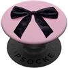 pink cute theme Girly || Fiocco Acquerello || Coquette || Fiocco Estetico Nero PopSockets PopGrip Adesivo