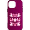 Pink Girly Soccer Club Custodia per iPhone 16 Pro Max Simpatico pallone da calcio rosa con fiocco Coquette Girl Sports Design