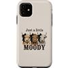 Moody Cowgirl Club Custodia per iPhone 11 Divertente design con stampa leopardata e mucca delle Highland Just Little Moody