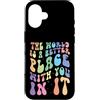 Motivational Quote Gift For Women Men Ki Custodia per iPhone 16 Il mondo è un posto migliore con te in esso regalo motivazionale