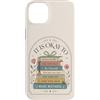 Books Over People Co Custodia per iPhone 14 Plus Citazione sulla salute mentale Ispirazione floreale della pila di libri