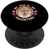 Pomeranian Puppy Lover PS Il mio cane è il mio pomerania di San Valentino. Amante delle zampe PopSockets PopGrip Adesivo