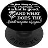 Studio Tipografico Fede Elegante Cosa è Buono: Citazione Spirituale Ispiratrice PopSockets PopGrip Adesivo
