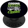 Programmer & Tech Educator Humor Studio Divertente Coach di codifica solo modo più fresco Tech Umorismo PopSockets PopGrip Adesivo